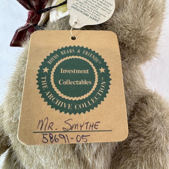 NWT Boyds Bears Teddy Bear Mr. Smythe Retired '97 Stuffed Animal Plush #58691-05 - Picture 7 of 10